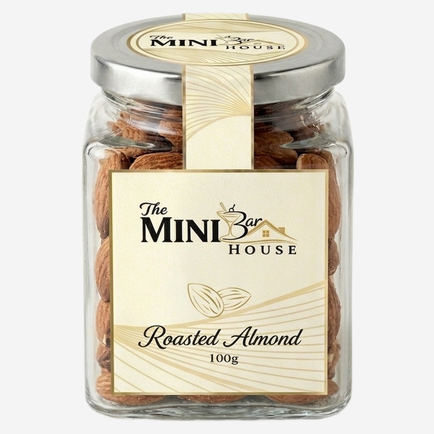 Roasted Almonds Square Jar 100g